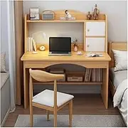 Kids Desk and Chair Set, Wooden Children's Learning Desk with Storage Space, for Writing, Learning, Playing and Drawing (Size : 100x48x121cm)
