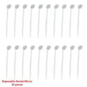 20 Pcs Dental Plastic Disposable Mirror Mirror Dentist Mirror Mouth white Color