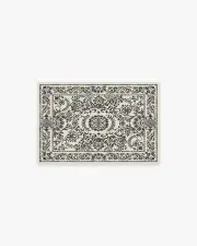 60' x 90' | Machine Washable Runner Rug | Kid & Pet Friendly | Indoor Rug | Delphina Black & White Tufted Rug | Ruggable