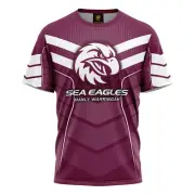 NRL Kids 'Chevron' Tee Shirt - Manly Sea Eagles - Baby Child T-Shirt