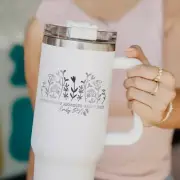Engraved Labor & Delivery 40oz Tumbler With Handle, Personalized NICU Tumbler