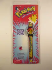 1999 Pokemon Digital Sport Watch Yellow Pikachu Nintendo Sealed in package