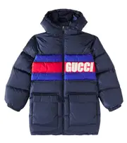 [Gucci Kids] Gucci Kids Logo down jacket Y 12 blue