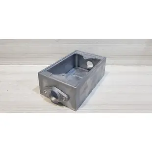 *水電DIY* 2孔4分牙 一聯鋁製明盒/鋁製BOX/開關插座明線用 可搭配白鐵蓋板 工業風 復古風 LOFT 鋁明盒