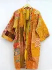 Indian Cotton Handmade Vintage Kantha Kimono Japanese Kimono Jacket Patchwork