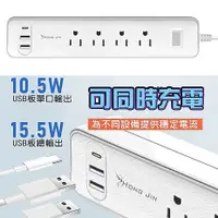 在飛比找myfone網路門市優惠-全方位延長線！自帶USB充電口 TYPE-C+雙USB充電孔