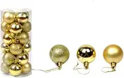 24PCS/Pack Christmas Tree Xmas Balls Decorations Baubles Party Wedding Ornament, 3cm Plastic Holiday Decor