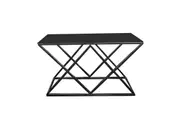 Alsea Console Table Black Base - Black Glass