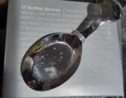 12 Tasting Spoons By Crate And Barrel New In Box Gloss Stainless Steel
