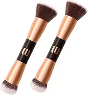 Ipetboom Travel Makeup Brush Angled Powder Blush Brush Dual Head for Foundation Blush Application Soft and Sturdy