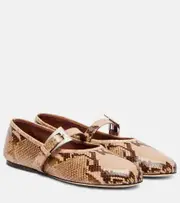 [Paris Texas] Paris Texas Sveva snake-effect leather ballet flats AU 8 brown