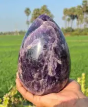 Amazing Amethyst Crystal Egg Natural Healing stone Crown Chakra 160MM 2.4KG
