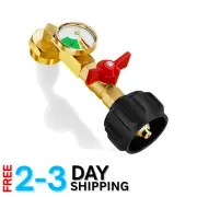 Dual Port Propane Refill Adapter with Safety Valve - Cost-Effective Solution