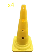 4pcs/set 52cm hole cone Yellow multi function for sport/dog training AFL soccer