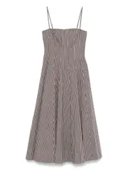 [STAUD] Wylie midi dress 8 Brown