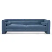 Dilipa 3 Seater Fabric Sofa - Navy Blue