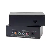 2pc Balun Digital Audio CAT5 Cable Extender Coaxial/Optical 1080p for DVD/VCR/TV