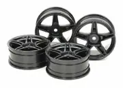 Tamiya 24mm+0mm Black Enzo Ferrari Wheels (x4) HPI/Xray/Associated/Kyosho/TRF