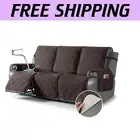 Non-Slip Chocolate Recliner Sofa Cover - Durable & Machine Washable 3-Seater