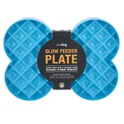 LickiMat Slodog Bone Shaped Anti-Gulping Dog Slow Feeder Cyan