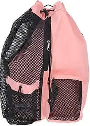 Abaodam Mesh Drawstring Backpack Capacity Sports Storage Bag for Swimming Gym Outdoor Fitness Durable Pouch for Adults