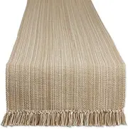 DII Variegated Tabletop Collection, Table Runner3x72, Taupe
