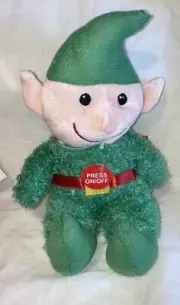 Don't Step on My Green Elf Shoes Musical ELF plush decoration sings NEW