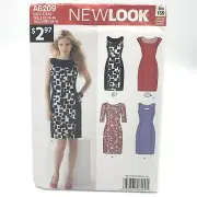 New Look 6209 Fitted Dress Size 8 18 Uncut Sewing Pattern Princess Seams