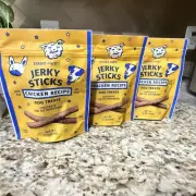 3 PACKS Trader Joe's Jerky Sticks Chicken Recipe Dog Puppy Treats 6 oz Each