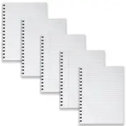 5pc Spirax 511 Hard Cover Notebook Writing Stationery Twin Wire 200-Pages Blue