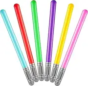 Inflatable Light Sabers for Kids Parties- (Pack of 6) 35-inch Neon Colors Blow Up Saber Swords, Party Favors, Decorations, Goodie Bags, Star Galaxy Theme, Photo-Booth Prop, Birthdays, Carnival Toys