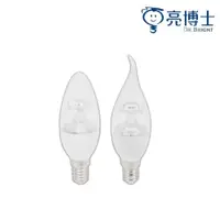 在飛比找松果購物優惠-【亮博士】LED 5W 拉尾/尖清型水晶蠟燭燈泡 黃光/白光