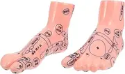 1Pair Foot Bath Acupoint Model Durable Foot Massage Teaching Tool for Home School Training Realistic Model for Acupressure Learning and Relaxation
