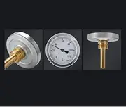 Heating 63mm Dial Temperature Metal Thermometer Hot Water Pipe Thermometer 0-120°C