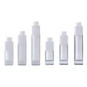 5Pcs Leak-Proof Travel Bottles Transparent Rotary Vacuum Press Lotion Container