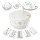 Large Salad Spinner and Slicer - 5.3 Qt, Grater with Container and Lid & Kitc...