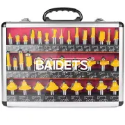 Versatile 35PCS Router Bits with Aluminum Case - 1/2 Inch Shank Compatibility