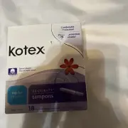 [ 1 Box ] U by Kotex Security Tampon Regular Absorbency Unscented 18 Count