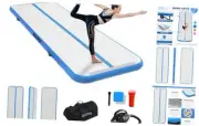Air Tumbling Mat, 6ft/10ft/13ft/16ft/20ft 10ft(3x0.9x0.1m) Light blue