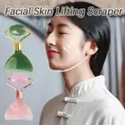 2 in 1 Crystal Jade Stone Face Body Gua Sha Scrape Board Massage Roller Tool Set