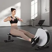 JJoias Home Waterproof Rowing Machine, Magnetic Rowing Machine for Home Gym, LCD Display to Track Time, Distance, Calories