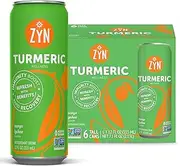 ZYN Turmeric Wellness Drink (6 Pack), Mango Lychee Flavored Turmeric Curcumin Drink with Black Pepper, No Added Sugar, Low Carb & Low Calorie Drink, Clean Alternative