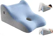 Memory Foam Lumbar Support Pillow for Couple Support, Multi-Function Orthopedic Cushion for Office Chair, Bed, Ergonomic Comfort for Sitting, Sleeping and Intimacy (Blue,1pcs)