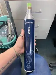 Glacier Fresh Co2 cylinder used to make sparkling water with a soda maker