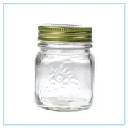 24 x Small 150ml Jam Conserve Dessert Candy Storage Glass Jar Gold Lid DDD