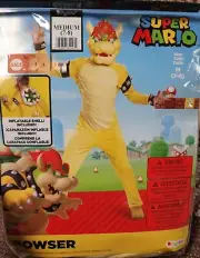 Child's Nintendo Super Mario BOWSER Costume Size Medium (7/8) Complete NEW!!!