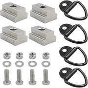 iplusmile 4sets Stainless Steel Nuts Kit for Trailer Tie Downs Thread Compatible Pickup Deck Rails and Easy to Install Anchor Points