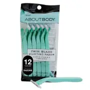 Kai About Face Body Twin Blade Pivoting Disposable Razors; 12 Shavers for Women