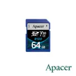 【APACER 宇瞻】64GB SD UHS-I U3 V30 R100記憶卡 100MB/S(公司貨)