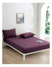[Dreamaker] Micro Flannel Combo Fitted Sheet Set in Cherry